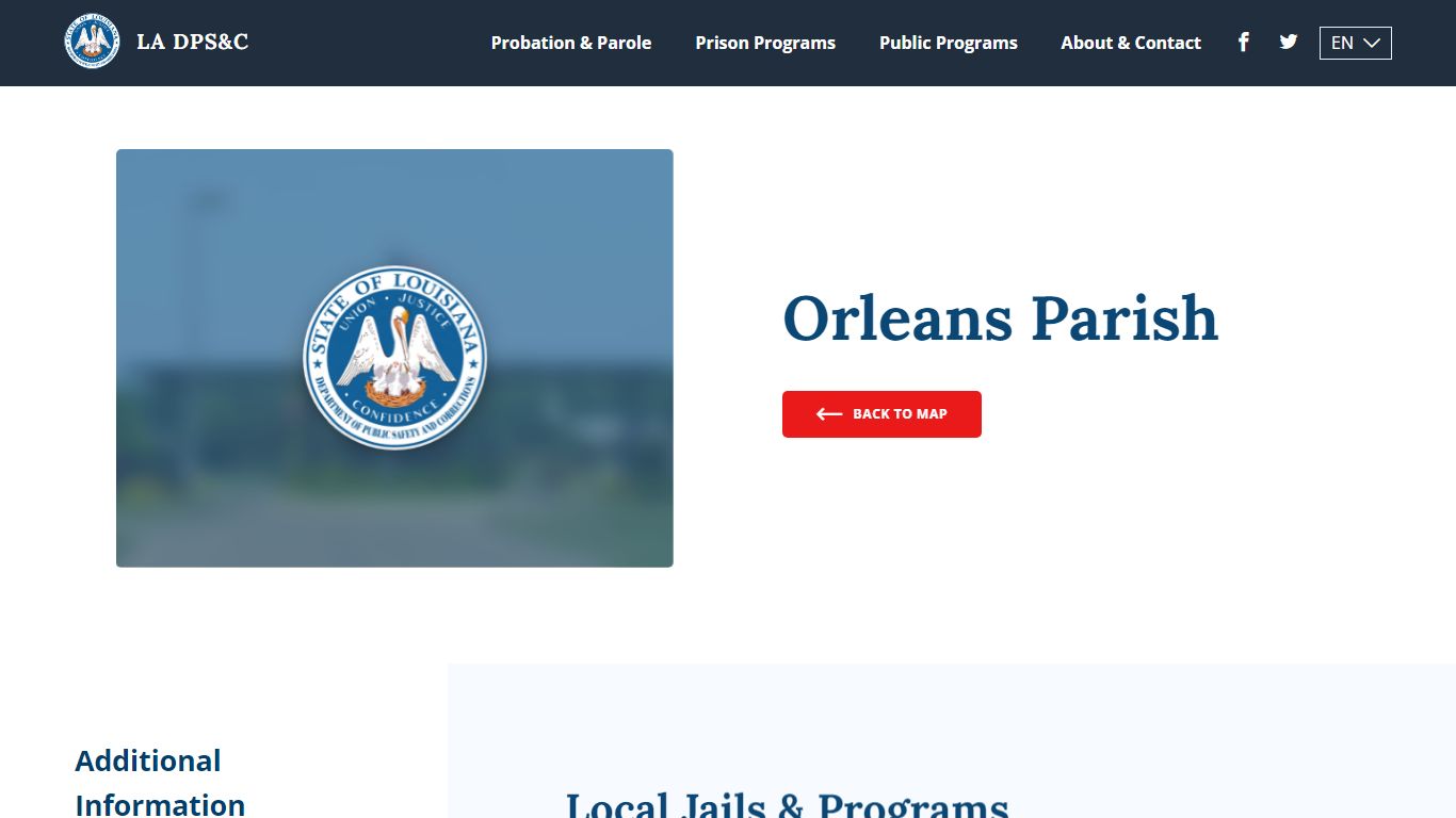 Orleans Parish - Louisiana Department of Public Safety & Corrections